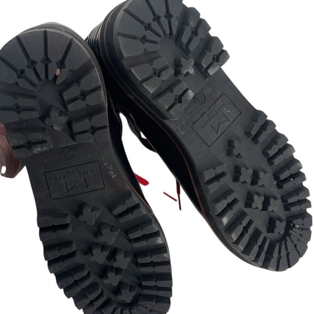 Marc Fisher Indre Hiker Boot with Red Laces Moto Lug Sole Winter Fit - Picture 12 of 13